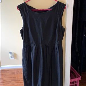 JCREW black scoop neck dress